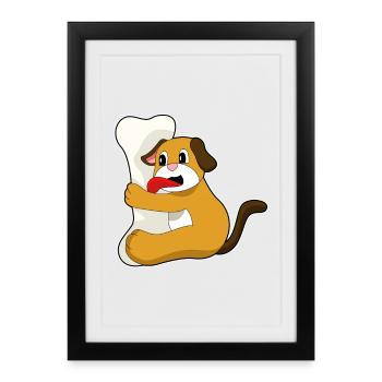 Os de chien - Affiche encadrée (27 × 37 cm) - noir - Devant