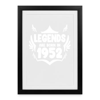 1952 - Born 1952 - Year of construction 1952 Gift - Framed poster (27 × 37 cm) - black - Front