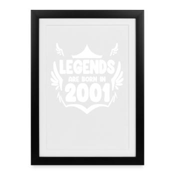 2001 - Born 2001 - Framed poster (27 × 37 cm) - black - Front