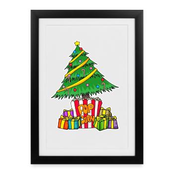 Série ChristmasCinema Regarder des films - Affiche encadrée (27 × 37 cm) - noir - Devant
