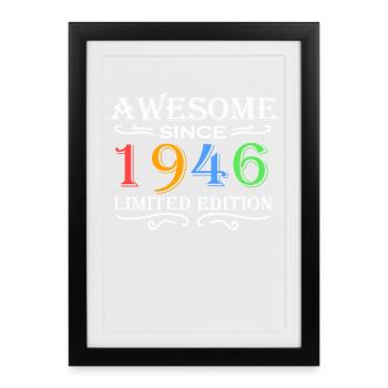 1946 - Born 1946 - Fantastic since 1946 - Framed poster (27 × 37 cm) - black - Front