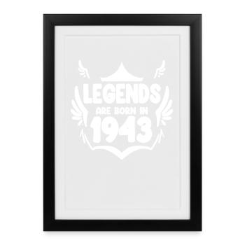 1943 - Born 1943 - Year of construction 1943 Gift - Framed poster (27 × 37 cm) - black - Front