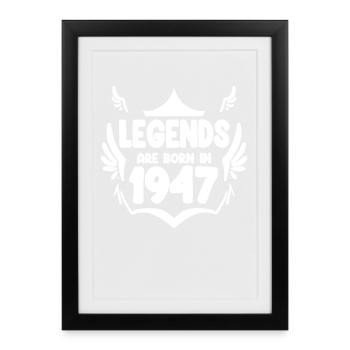 1947 - Born 1947 - Year of construction 1947 Gift - Framed poster (27 × 37 cm) - black - Front