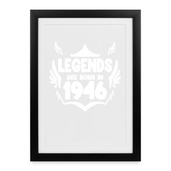 1946 - Born 1946 - Year of construction 1946 Gift - Framed poster (27 × 37 cm) - black - Front