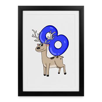 8 Years Children's Birthday Gift - Framed poster (27 × 37 cm) - black - Front