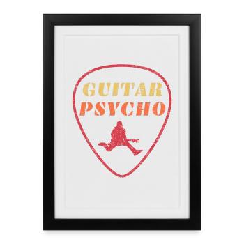 Guitare Psycho - Affiche encadrée (27 × 37 cm) - noir - Devant