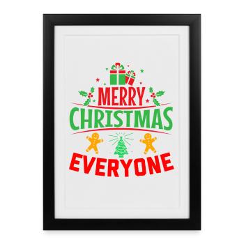 Noël, noël, noël, noël, noël, noël, noël, noël - Affiche encadrée (27 × 37 cm) - noir - Devant