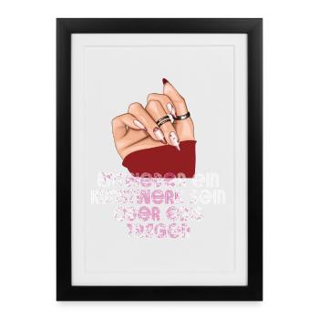 Soit une œuvre d’art Être un créateur d’ongles - Affiche encadrée (27 × 37 cm) - noir - Devant