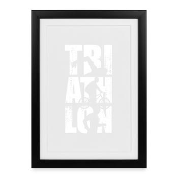 Triathlon - Framed poster (27 × 37 cm) - black - Front