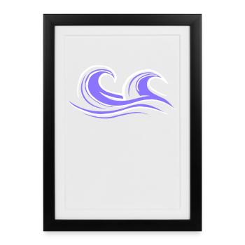 Surfer Wave Gift Surfer Boy Girl Dude Surf - Framed poster (27 × 37 cm) - black - Front