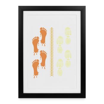 Triathlète Coureur cycliste - Affiche encadrée (27 × 37 cm) - noir - Devant