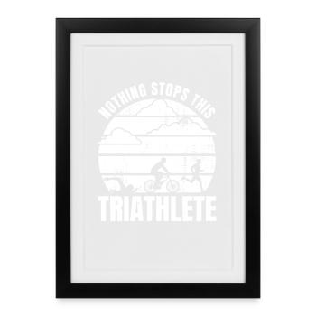 Triathlon Motivation - Affiche encadrée (27 × 37 cm) - noir - Devant