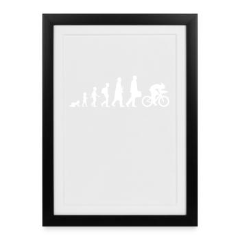 From child to cyclist - Framed poster (27 × 37 cm) - black - Front