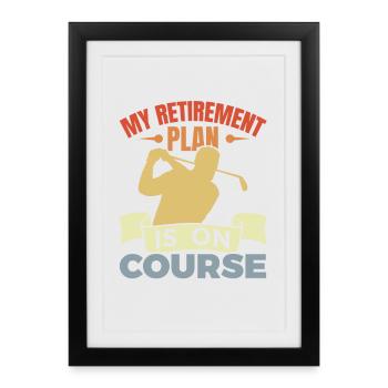 Retired golfer - Framed poster (27 × 37 cm) - black - Front