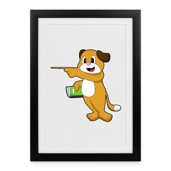 École de bâtons pointeurs pour enseignants chiens - Affiche encadrée (27 × 37 cm) - noir - Devant