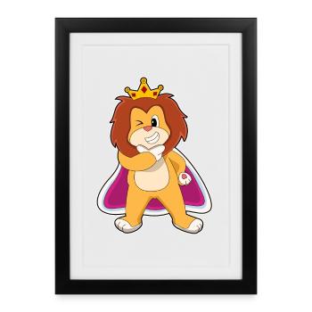Lion Crown - Framed poster (27 × 37 cm) - black - Front
