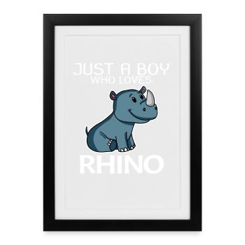 Rhinocéros Rhinocéros - Affiche encadrée (27 × 37 cm) - noir - Devant