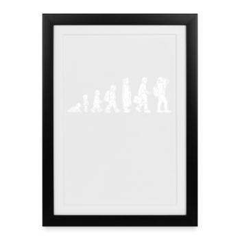 Développement de l’enfant au photographe - Affiche encadrée (27 × 37 cm) - noir - Devant