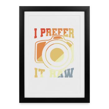 Blague de photographie - Affiche encadrée (27 × 37 cm) - noir - Devant