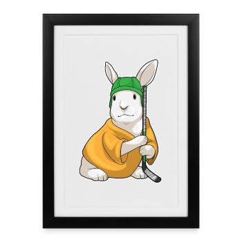 Bâtons de hockey sur glace Rabbit - Affiche encadrée (27 × 37 cm) - noir - Devant