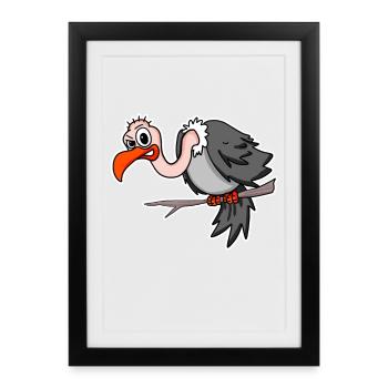 Vulture - Framed poster (27 × 37 cm) - black - Front