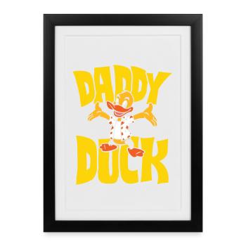 Daddy Duck - Gerahmtes Poster (27 × 37 cm) - Schwarz - Vorne