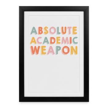 Arme académique absolue des étudiants - Affiche encadrée (27 × 37 cm) - noir - Devant