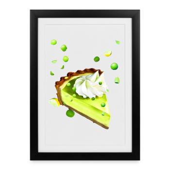 Lime Cake Lemon Lime - Framed poster (27 × 37 cm) - black - Front