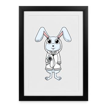 Doctor Veterinarian Rabbit - Framed poster (27 × 37 cm) - black - Front
