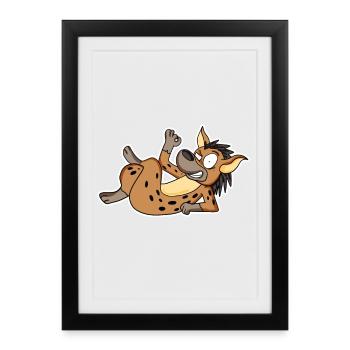 hyena - Framed poster (27 × 37 cm) - black - Front