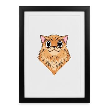 Persian Cat Cat breed Cat - Framed poster (27 × 37 cm) - black - Front