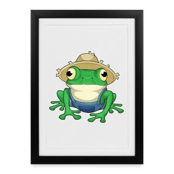 Ferme des Éleveurs de Grenouilles - Affiche encadrée (27 × 37 cm) - noir - Devant