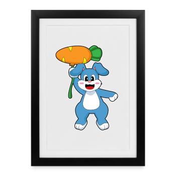 Bunny Balloon - Framed poster (27 × 37 cm) - black - Front