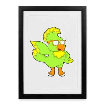 Lunettes de soleil Parrot - Affiche encadrée (27 × 37 cm) - noir - Devant