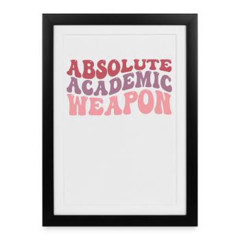 Students Absolute Academic Weapon - Framed poster (27 × 37 cm) - black - Front