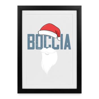 Boccia Player Santa Claus Balls Boccia - Framed poster (27 × 37 cm) - black - Front