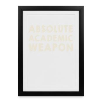 Students Absolute Academic Weapon - Framed poster (27 × 37 cm) - black - Front