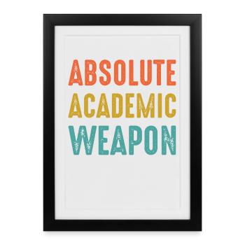 Arme académique absolue des étudiants - Affiche encadrée (27 × 37 cm) - noir - Devant
