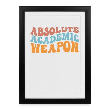 Arme académique absolue des étudiants - Affiche encadrée (27 × 37 cm) - noir - Devant