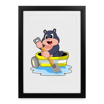 Mole Small Boat - Framed poster (27 × 37 cm) - black - Front