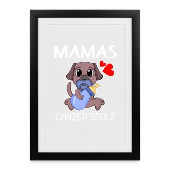 Baby Geburt - Gerahmtes Poster (27 × 37 cm) - Schwarz - Vorne
