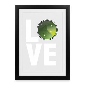 Air Traffic Controller Love Radar Flight Control - Framed poster (27 × 37 cm) - black - Front