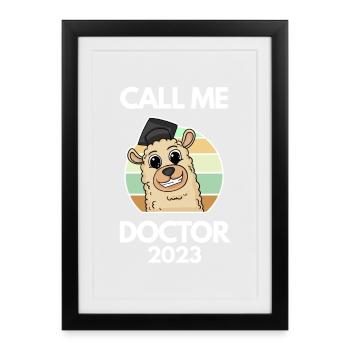 Doctoral thesis Doctorate Doctorate 2023 Doctor - Framed poster (27 × 37 cm) - black - Front