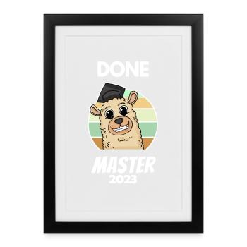 Master 2023 - Affiche encadrée (27 × 37 cm) - noir - Devant