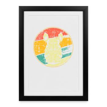 Rhinocéros - Affiche encadrée (27 × 37 cm) - noir - Devant
