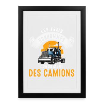 Real guys drive trucks - Framed poster (27 × 37 cm) - black - Front