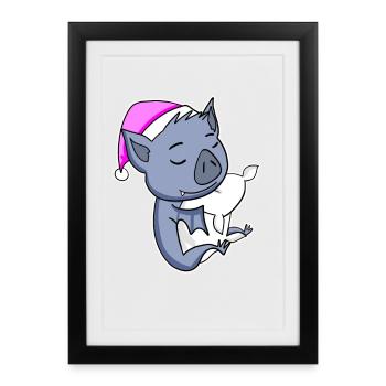 Bat - Framed poster (27 × 37 cm) - black - Front