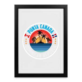 PuntaCanada Design 1 noir transparent. 08.01.2023 - Affiche encadrée (27 × 37 cm) - noir - Devant