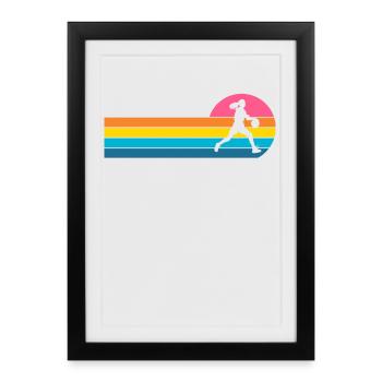 Basketball féminin Basketball féminin - Affiche encadrée (27 × 37 cm) - noir - Devant