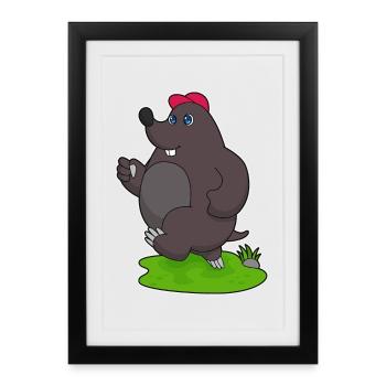 Jogging Taupe Sports de jogging - Affiche encadrée (27 × 37 cm) - noir - Devant